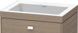 Duravit Brioso c-bonded Waschtischset 613x600x480 mm mit 2 Schubkästen, Chrom/Betongrau Matt