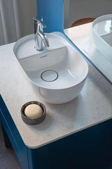 DURAVIT Aufsatzbecken Luv 420 mm aus DuraCeram, weiß, mit Hahnlochbank und Halbsäule