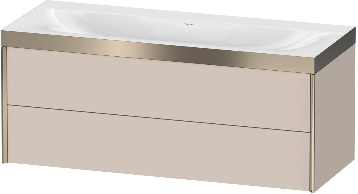 DURAVIT XViu c-bonded Waschtischunterbauset 1200 mm wandhängend mit 2 Schubkästen