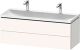 DURAVIT L-Cube Waschtischset 1200x480x480 mm, Eiche, 2 Schubkästen, wandhängend, Tip-on
