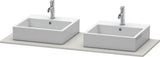 DURAVIT XSquare Konsole 1400 mm betongrau matt mit zwei Ausschnitten für Doppelwaschtisch