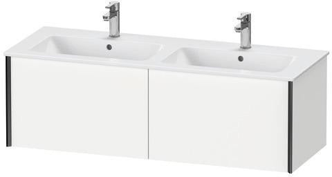 Duravit Waschtischunterbau XVIU 1280 mm mit Nussbaum-Einrichtungssystem rechts