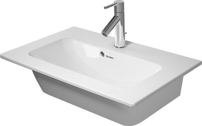 DURAVIT ME by Starck Möbelwaschtisch 630 mm Weiß mit Überlauf und 2 Hahnlöchern