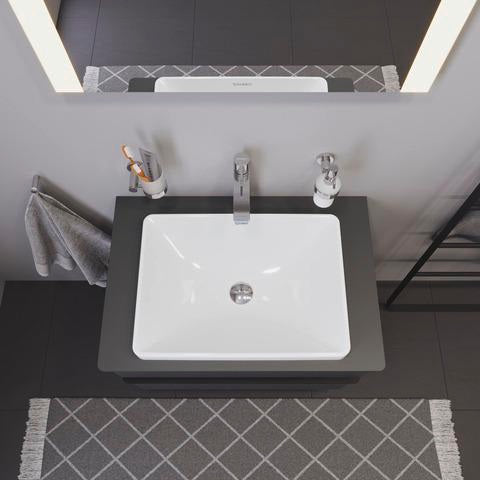 DURAVIT D-Neo Einbauwaschtisch 600 mm Weiß mit WonderGliss – ohne Überlauf & Hahnloch