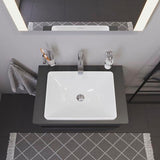 DURAVIT D-Neo Einbauwaschtisch 600 mm Weiß mit WonderGliss – ohne Überlauf & Hahnloch