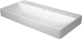 DURAVIT DuraSquare Waschtisch 1000 mm, 1 Hahnloch mittig, ohne Überlauf, weiß