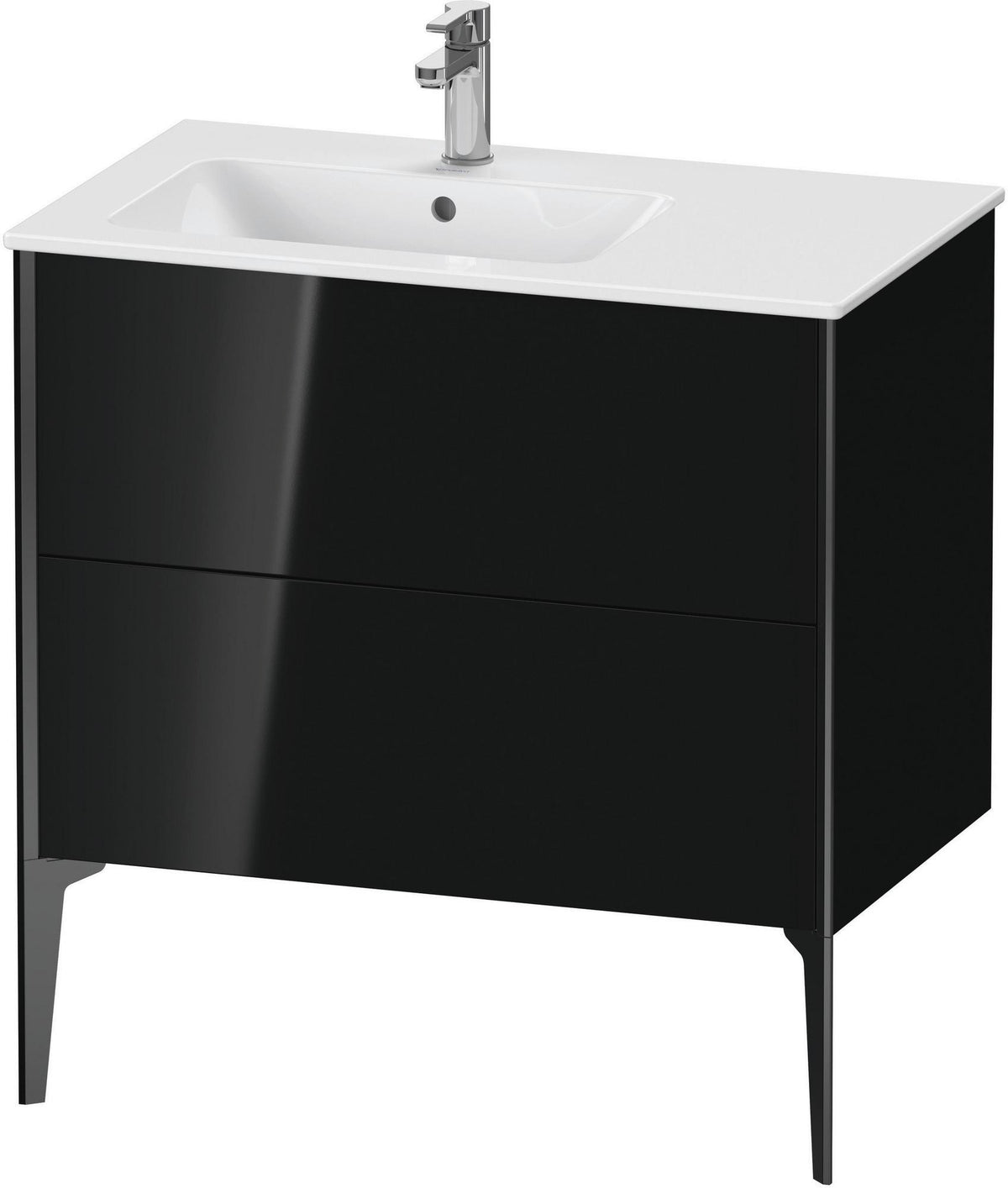 Duravit XViu Waschtischunterbau bodenstehend 810 mm mit 2 Auszügen, weiß matt, Tip-On Technik