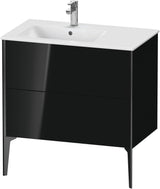 Duravit XViu Waschtischunterbau bodenstehend 810 mm mit 2 Auszügen, weiß matt, Tip-On Technik
