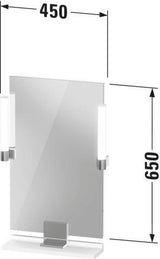 DURAVIT Sivida Spiegel 450x650x36 mm mit LED-Beleuchtung, Dimmfunktion und Sensorschalter – Wandmontage