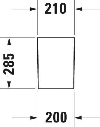 DURAVIT Halbsäule Happy D.2 – Sanitärkeramik weiß, 210 x 310 x 285 mm