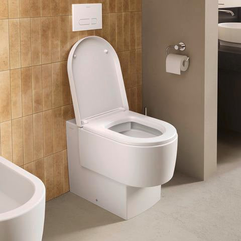 DURAVIT Balcoon WC-Sitz mit Absenkautomatik und Edelstahl-Scharnieren, Weiß Glänzend