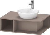 Duravit D-Neo Waschtischunterbau 800 mm Betongrau Matt – Wandhängend, 1 offenes Fach links