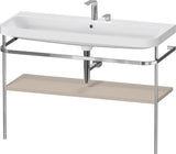 Duravit Happy D.2 c-shaped Waschtischset 1175 mm mit Metallkonsole und Waschschüssel