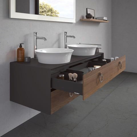 DURAVIT White Tulip Waschtischunterbau 1300 mm, 2 Schubkästen, wandhängend, Weiß Seidenmatt