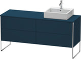 DURAVIT XSquare Waschtischunterbau bodenstehend 1600 mm betongrau matt mit 4 Auszügen