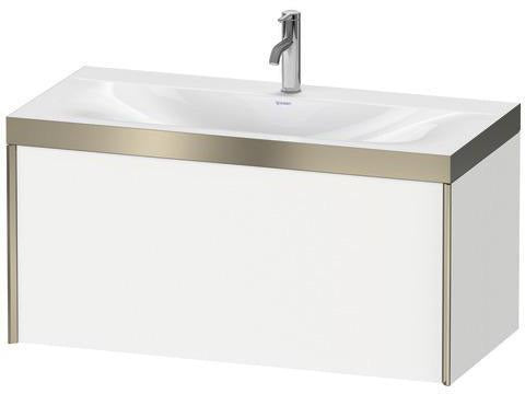 Duravit XViu Waschtischunterbauset 1000x480mm mit Möbelwaschtisch und Raumsparsiphon
