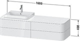 Duravit Waschtischunterbau Happy D.2 Plus 1600 mm taupe supermatt mit 4 Schubkästen