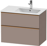 DURAVIT D-Neo Waschtischunterbau 810 mm Weiß Matt mit Bronze Griff und Soft-Close