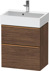 DURAVIT D-Neo Waschtischunterbau wandhängend Eiche Schwarz 584 mm mit Auszug und Schubkasten