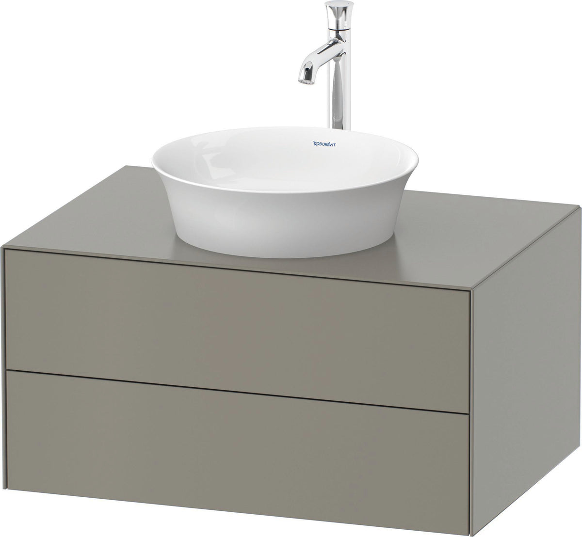 DURAVIT White Tulip Waschtischunterbau 800 mm wandhängend, 2 Schubkästen, weiß seidenmatt