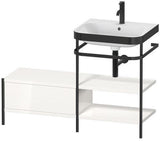 Duravit Waschtischset Happy D.2 Plus 1200x490mm ein Hahnloch taupe supermatt