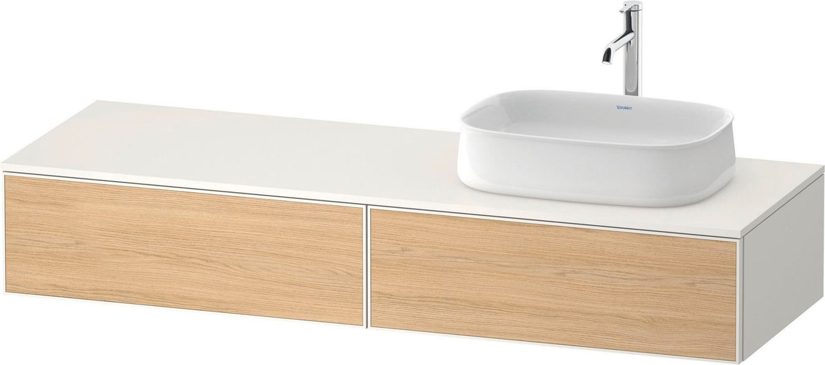 Duravit Zencha Konsolen-Waschtischunterbau 1600 mm Eiche Anthrazit mit 2 Auszügen