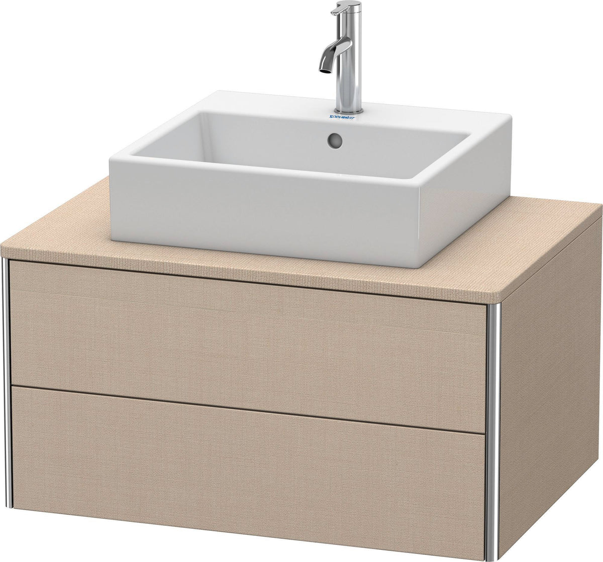 DURAVIT XSquare Waschtischunterbau 800 mm wandhängend basalt matt mit 2 Schubkästen