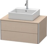 DURAVIT XSquare Waschtischunterbau 800 mm wandhängend basalt matt mit 2 Schubkästen
