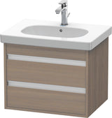 DURAVIT Ketho Waschtischunterbau wandhängend 600 mm Eiche Terra mit 2 Schubkästen