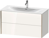 DURAVIT XViu Waschtischunterbau wandhängend 1010 mm, 2 Schubkästen, weiß matt – mit Tip-On-Technik
