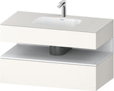 DURAVIT Qatego Einbauwaschtisch mit Konsolenwaschtischunterbau 1000 mm, 1 Auszug, antibakteriell