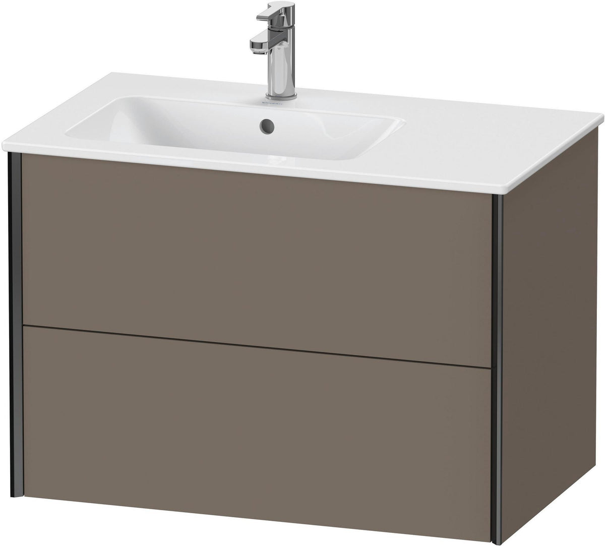 Duravit XViu Waschtischunterbau 810 mm wandhängend mit 2 Schubkästen, weiß matt, für Waschtisch links