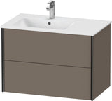 Duravit XViu Waschtischunterbau 810 mm wandhängend mit 2 Schubkästen, weiß matt, für Waschtisch links