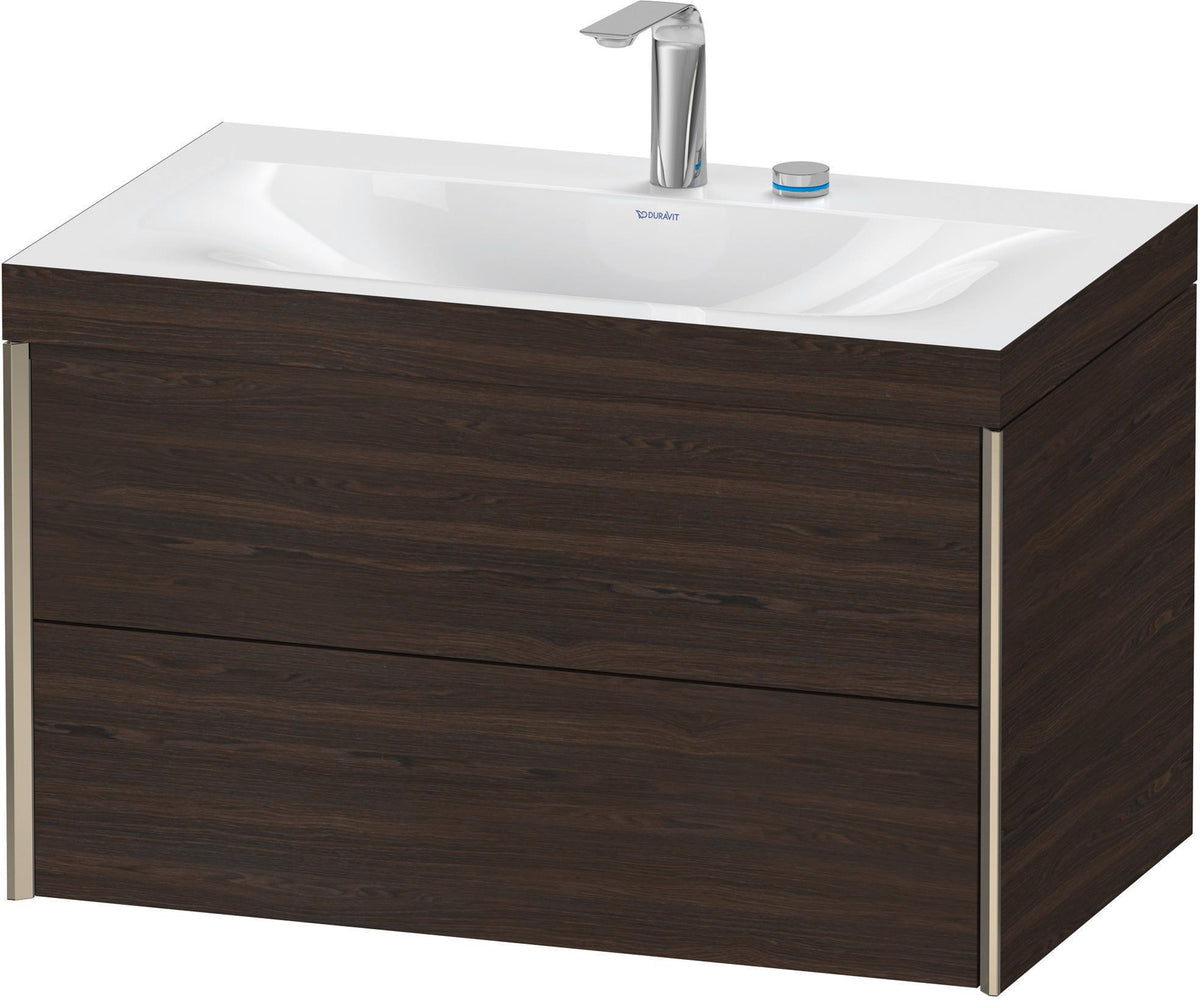 DURAVIT XViu c-bonded Waschtischset 800 mm wandhängend mit 2 Schubkästen und Tip-on-Technik