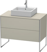 DURAVIT XSquare Waschtischunterbau bodenstehend 1000 mm Taupe Seidenmatt mit 2 Schubkästen