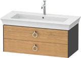 DURAVIT Waschtischunterbau White Tulip wandhängend 984 mm mit 2 Schubkästen, weiß seidenmatt