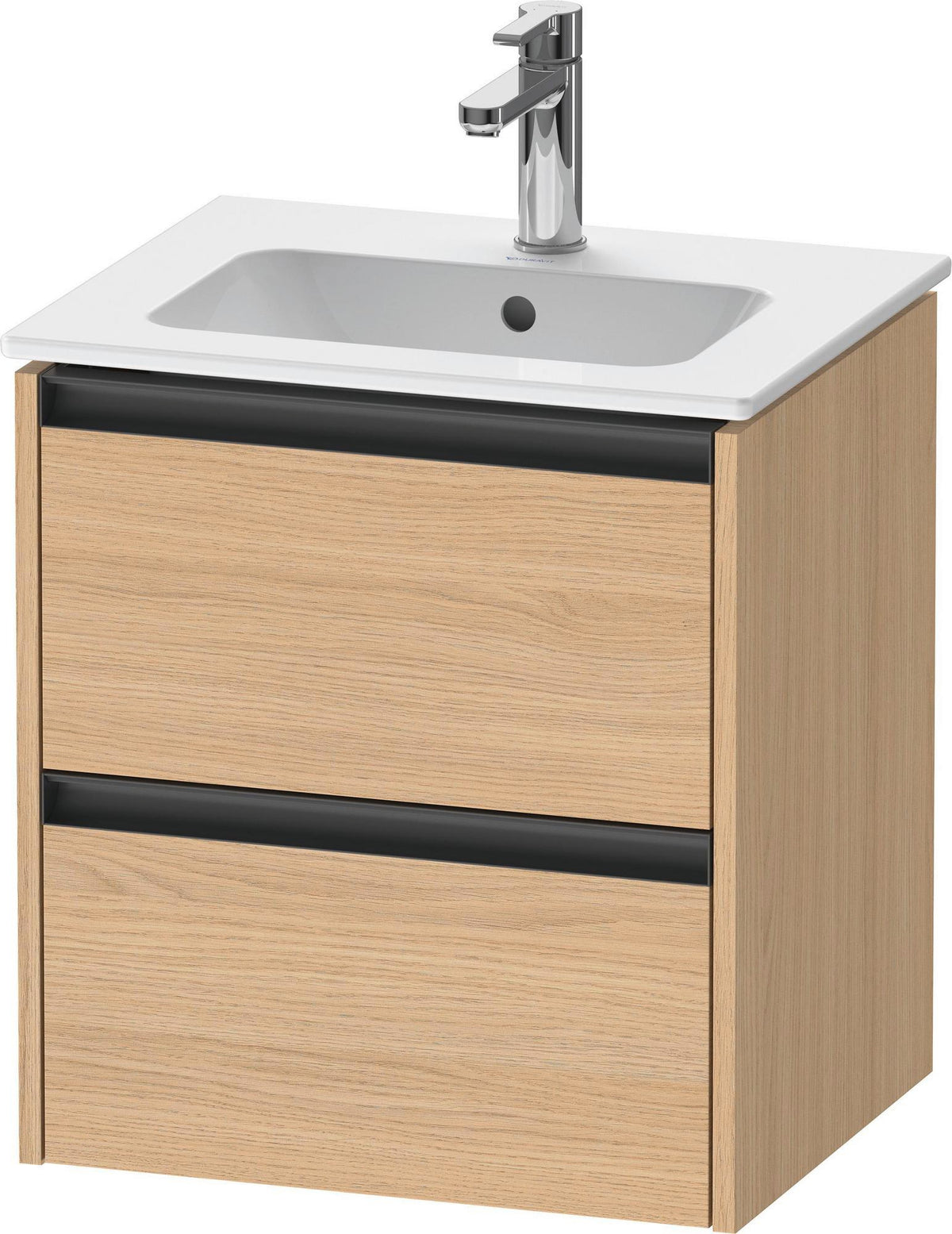 Duravit Ketho.2 Waschtischunterbau wandhängend 510 mm mit 2 Schubkästen, Betongrau Matt
