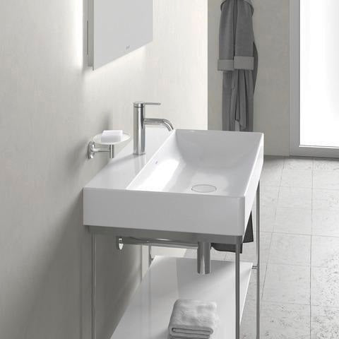 Duravit DuraSquare Metallkonsole höhenverstellbar mit Handtuchhalter links/rechts, chrom