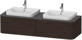 Duravit Happy D.2+ Konsolenwaschtischunterbau 1600 mm taupe supermatt mit Tip-On Technik