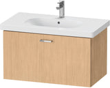 Duravit XBase Waschtischunterbau wandhängend 600 mm, 1 Auszug, weiß matt – montiert