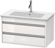 Duravit Ketho Waschtischunterbau 800 mm, 2 Schubkästen, Weiß Matt, wandhängend