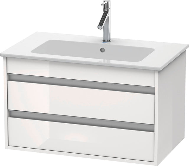 Duravit Ketho Waschtischunterbau 800 mm, 2 Schubkästen, Weiß Matt, wandhängend