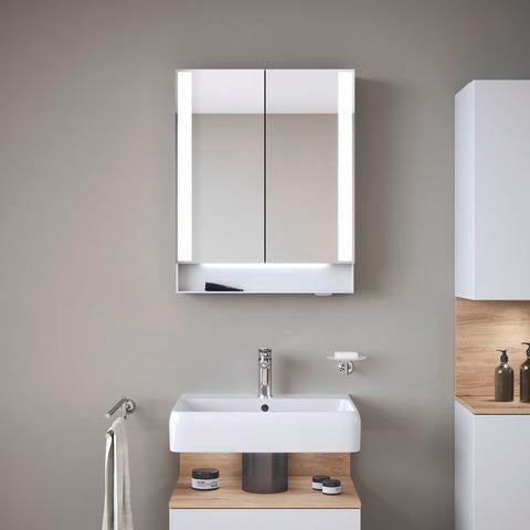 DURAVIT Qatego Waschtisch 600 mm mit Hahnlochbank und Überlauf in Weiß mit HygieneGlaze