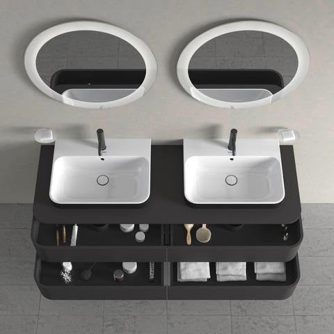 Duravit Happy D.2 Konsolenwaschtischunterbau 1600 mm mit 4 Schubkästen und Tip-On-Technik