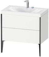 Duravit XViu Möbelwaschtischset 800x480mm mit Unterbau, 2 Auszügen & Viu Waschtisch – Nussbaum Mitte
