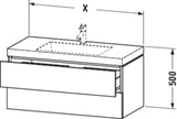 Duravit Waschtischset L-CUBE 800x480mm mit Vero Air Waschtisch und 2 Schubkästen