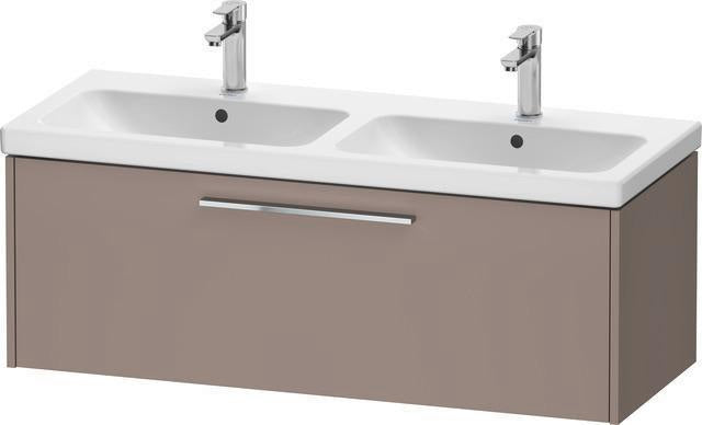 DURAVIT D-Code 2.0 Waschtischunterbau wandhängend 1184 mm mit 1 Auszug, Griff Chrom, Basalt Matt