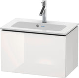 DURAVIT L-Cube Waschtischunterbau 620 mm, 1 Auszug, Weiß Matt, Wandmontage