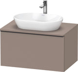 DURAVIT D-Neo Konsolenwaschtischunterbau 800 mm betongrau matt mit Bronze-Griff und Soft-Close-Auszug
