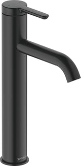 DURAVIT C.1 Einhebel-Waschtischmischer L ohne Zugstange, Schwarz Matt, 136 mm Ausladung